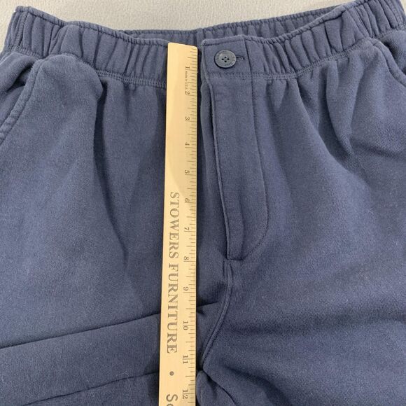 L.L.Bean Pants Mens Medium Navy Blue Elastic Waist Cuffed Sweatpants Jogger - Picture 5 of 13